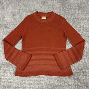 Vintage Jantzen Sweater Womens Large Mohair Wool Orange Flare Sleeve Preppy